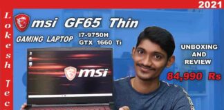 MSI GF65 Thin